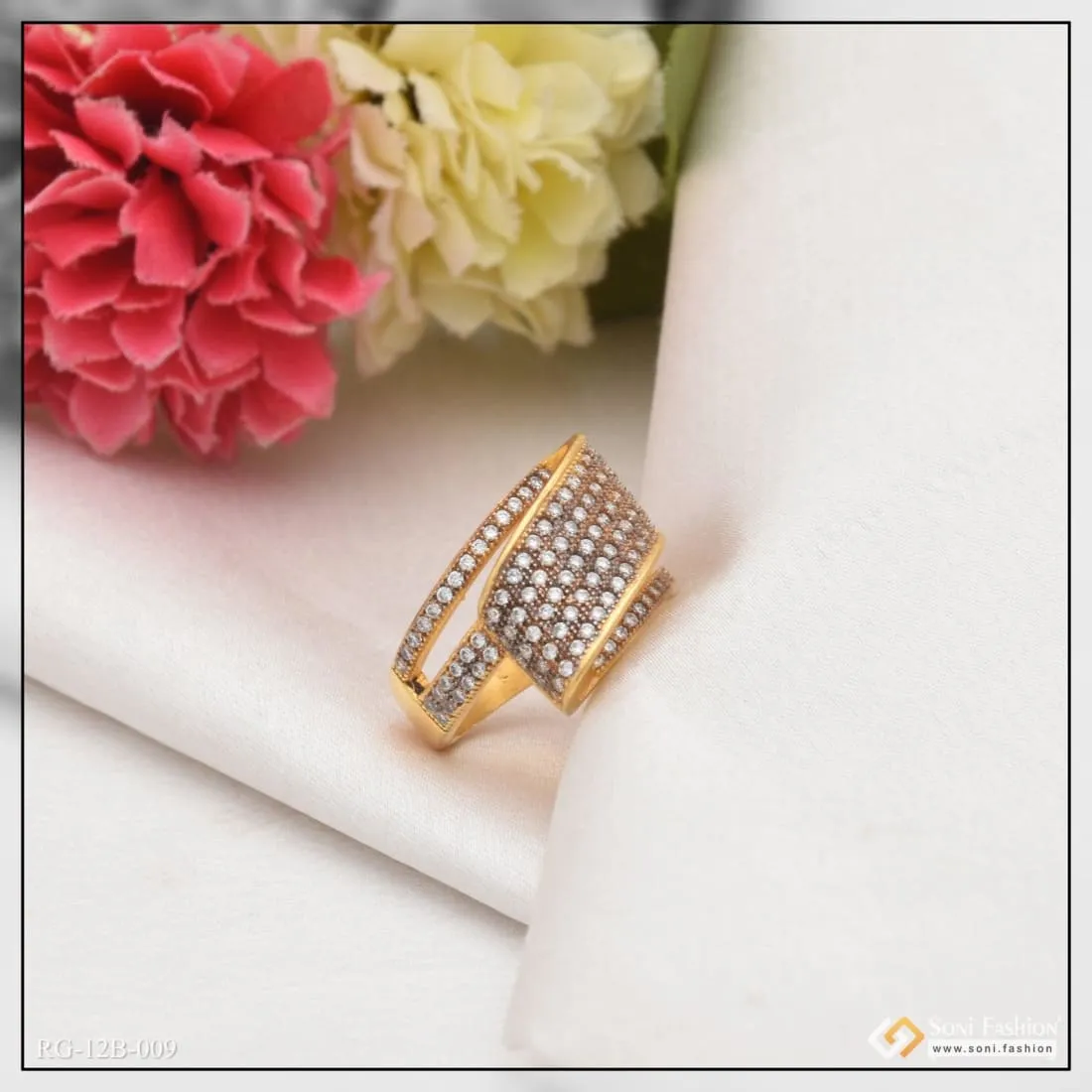 1 Gram Gold Forming Charming Design Premium-Grade Quality Ring for Men - Style B009