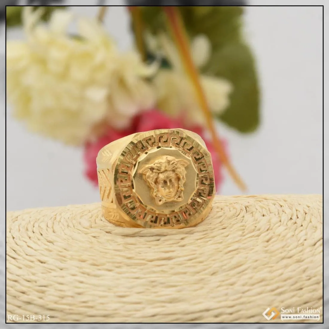 1 Gram Gold Plated Charming Design Premium-grade Quality Ring For Men - Style B315