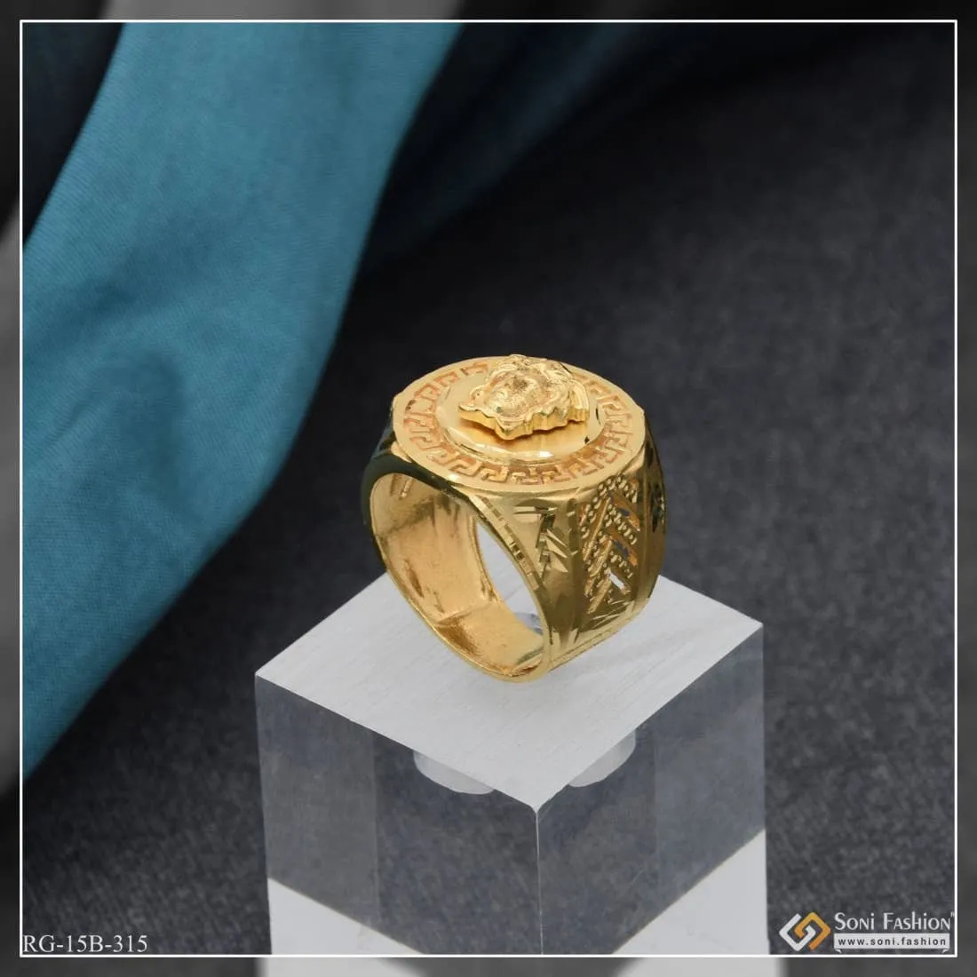 1 Gram Gold Plated Charming Design Premium-grade Quality Ring For Men - Style B315