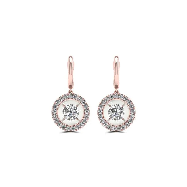 1/3 CTW Diamond Drop & Dangle Earrings in 10KT Rose Gold