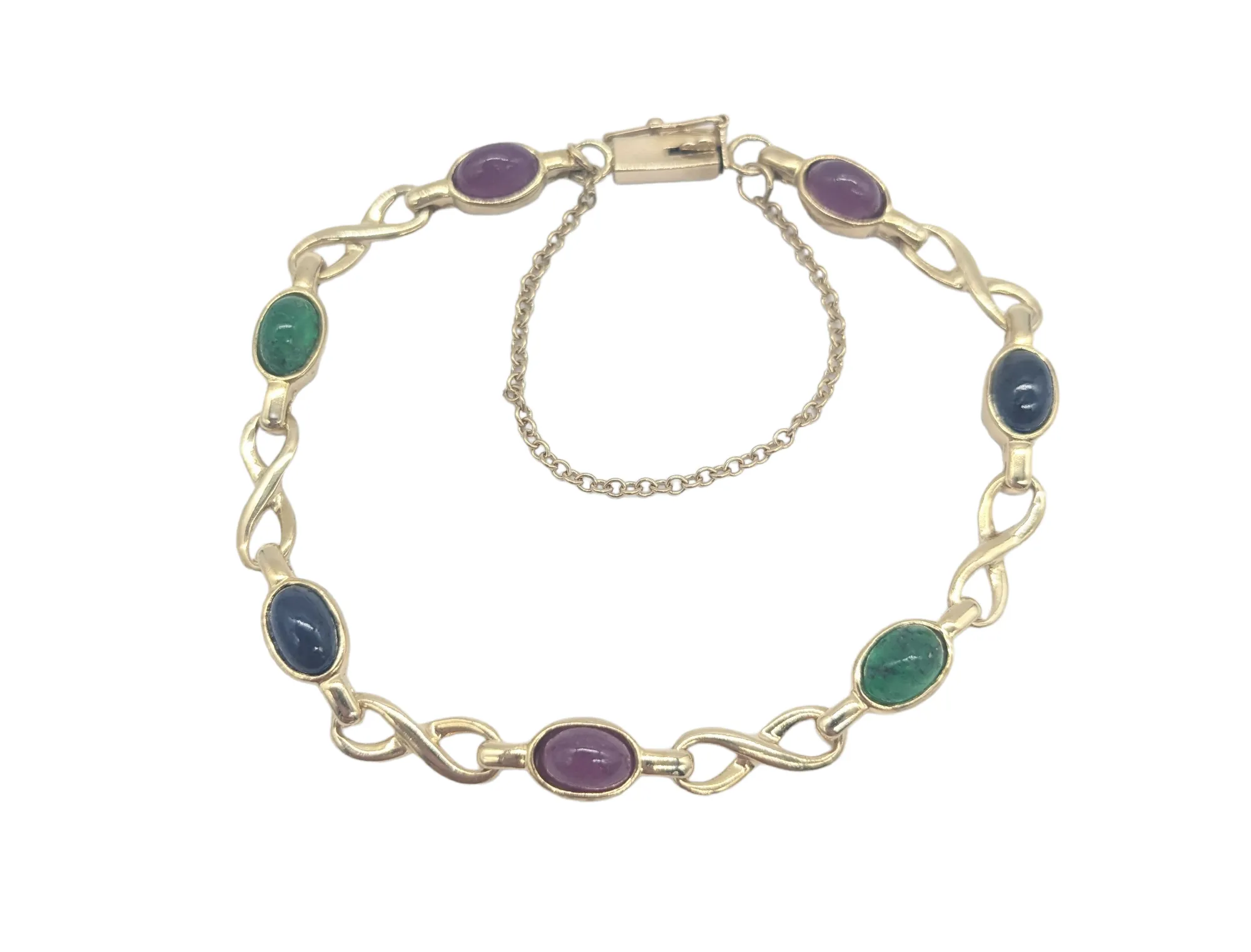 14 karat Multi-Colored Stone Bracelet