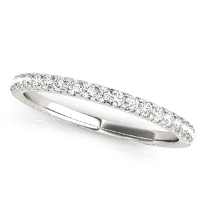 14k Prong Set Ladies Wedding Band / Stackable