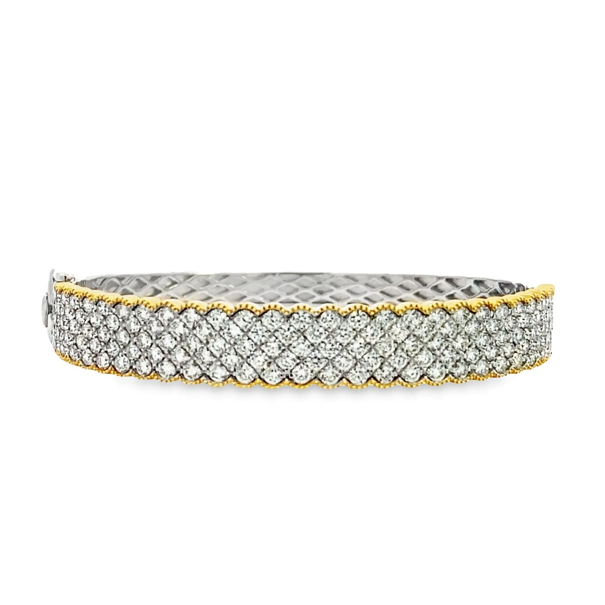 14K Two-Tone Diamond Cuff Bracelet