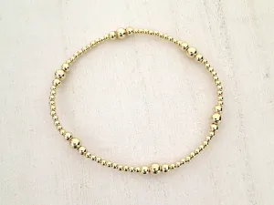 14kt Gold Filled Stretch Bracelet - Style 2 Small