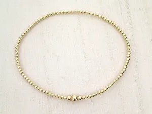 14kt Gold Filled Stretch Bracelet - Style 3 Medium