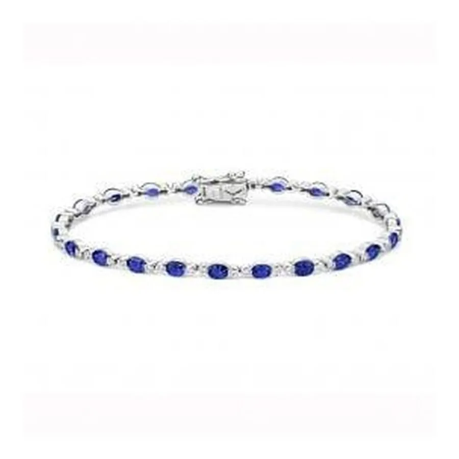 18ct white gold stunning Tanzanite & Diamond bracelet