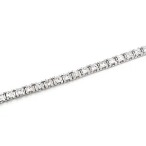 18K White Gold Princess Cut Diamond Tennis Bracelet BF1994