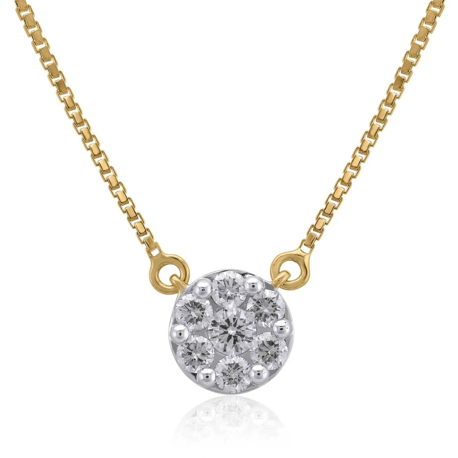 18K YG Fancy Diamond Necklace-1pc