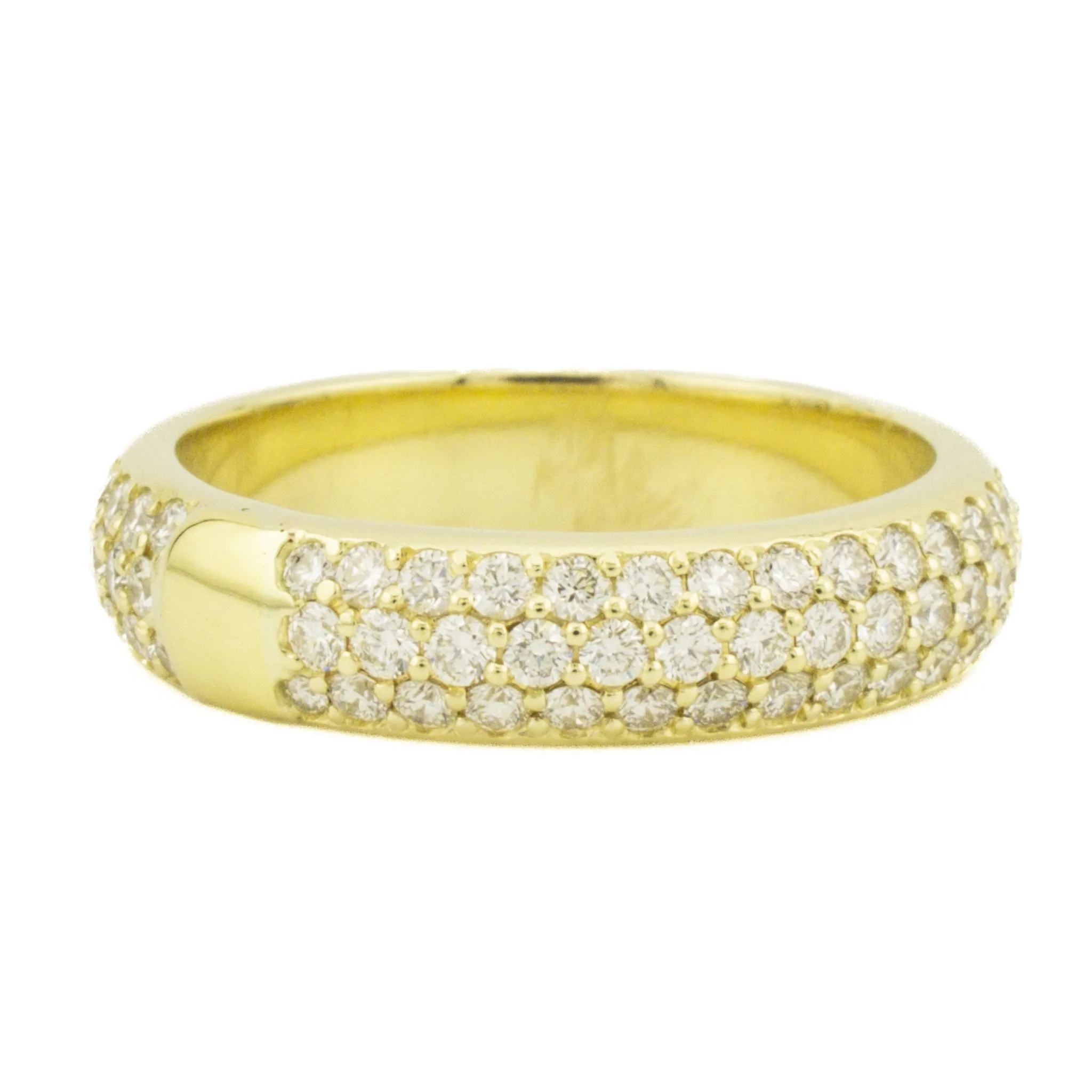 2.00ctw Diamond Accented Pave Wedding Band Ring in 14K Yellow Gold - Size 9.25