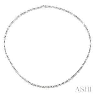 5 ctw Round Cut Diamond Tennis Necklace in 14K White Gold