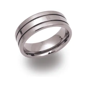 8mm Flat Titanium Band