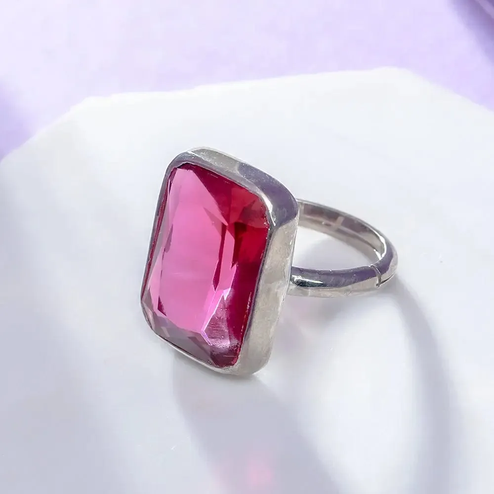 92.5 Silver ruby ring