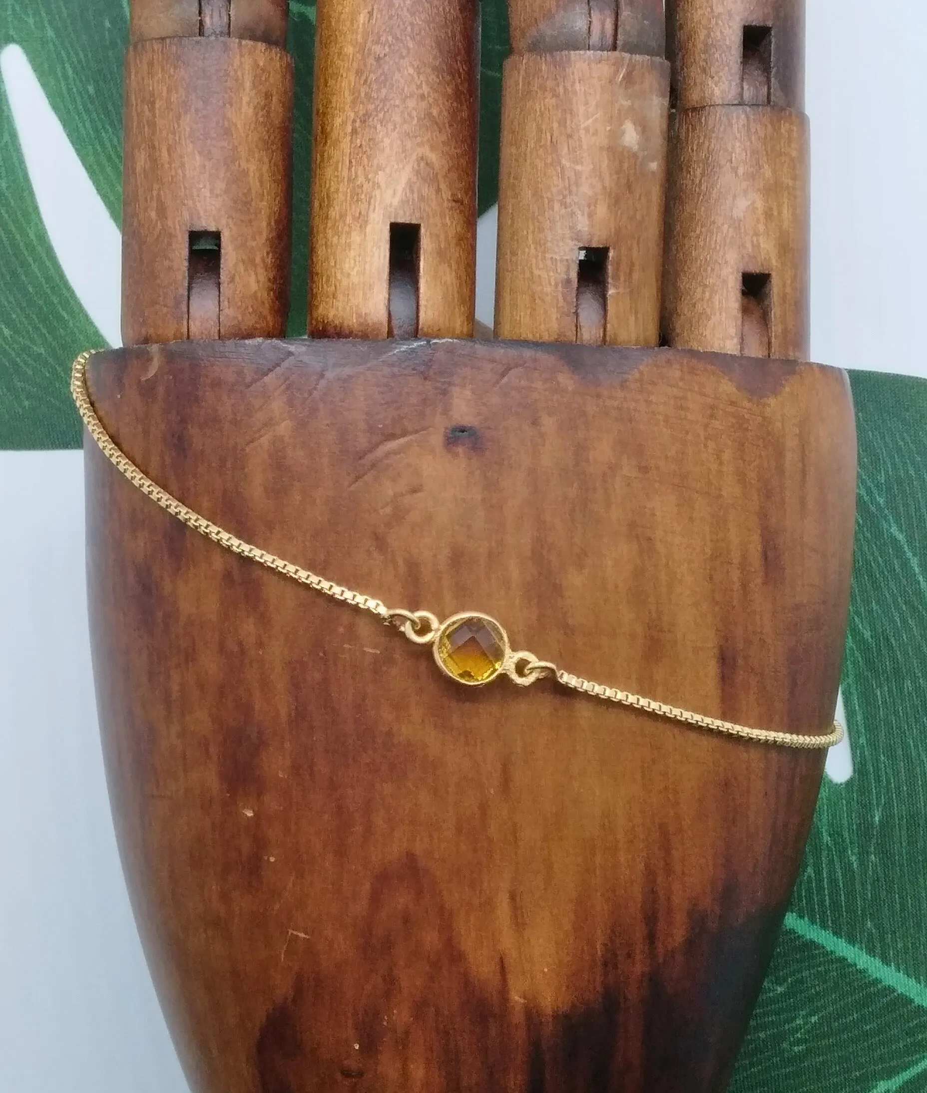 Adjustable Yellow Chalcedony Bracelet