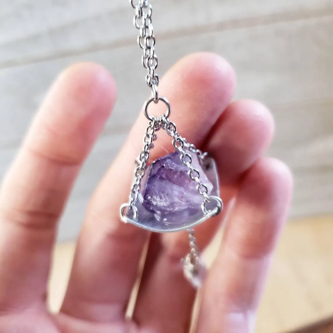 Amethyst travel protection charm