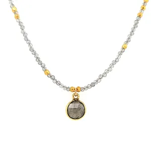 AVF Labradorite Beaded Drop Necklace (SI2296)