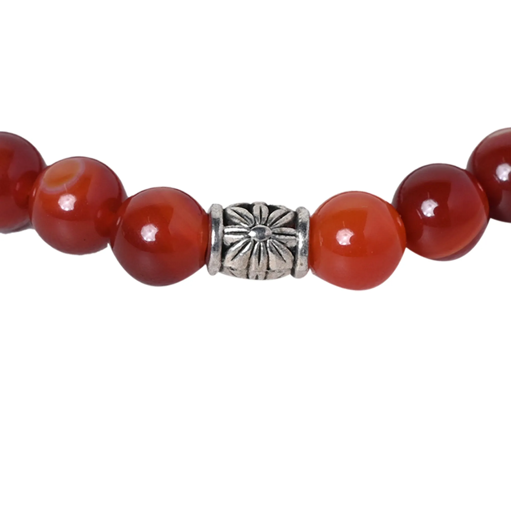 Bamboology Trends Gemstone bracelet Carnelian stone is life-force, vitality and energy, strengthen Sacral Chakra and help in balancing energy