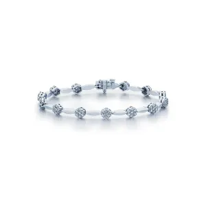 Barmakian Diamond Cluster Bracelet