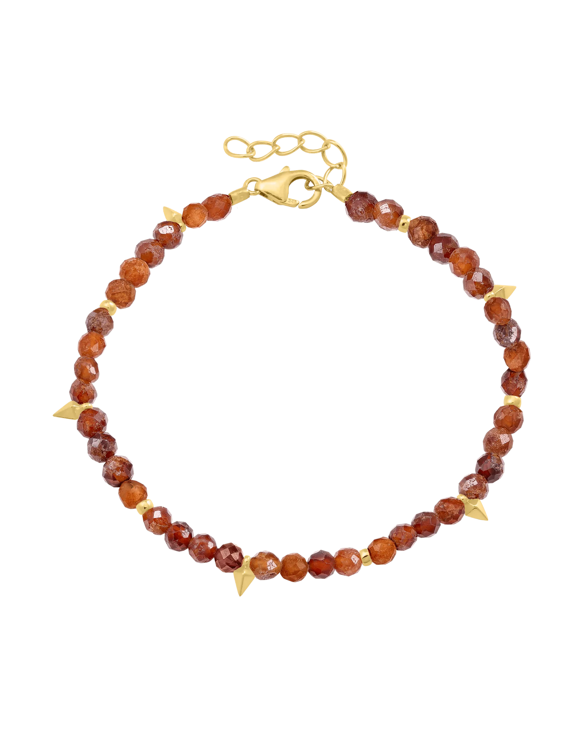 Beaded Gemstone Bracelet - 18K Gold Vermeil