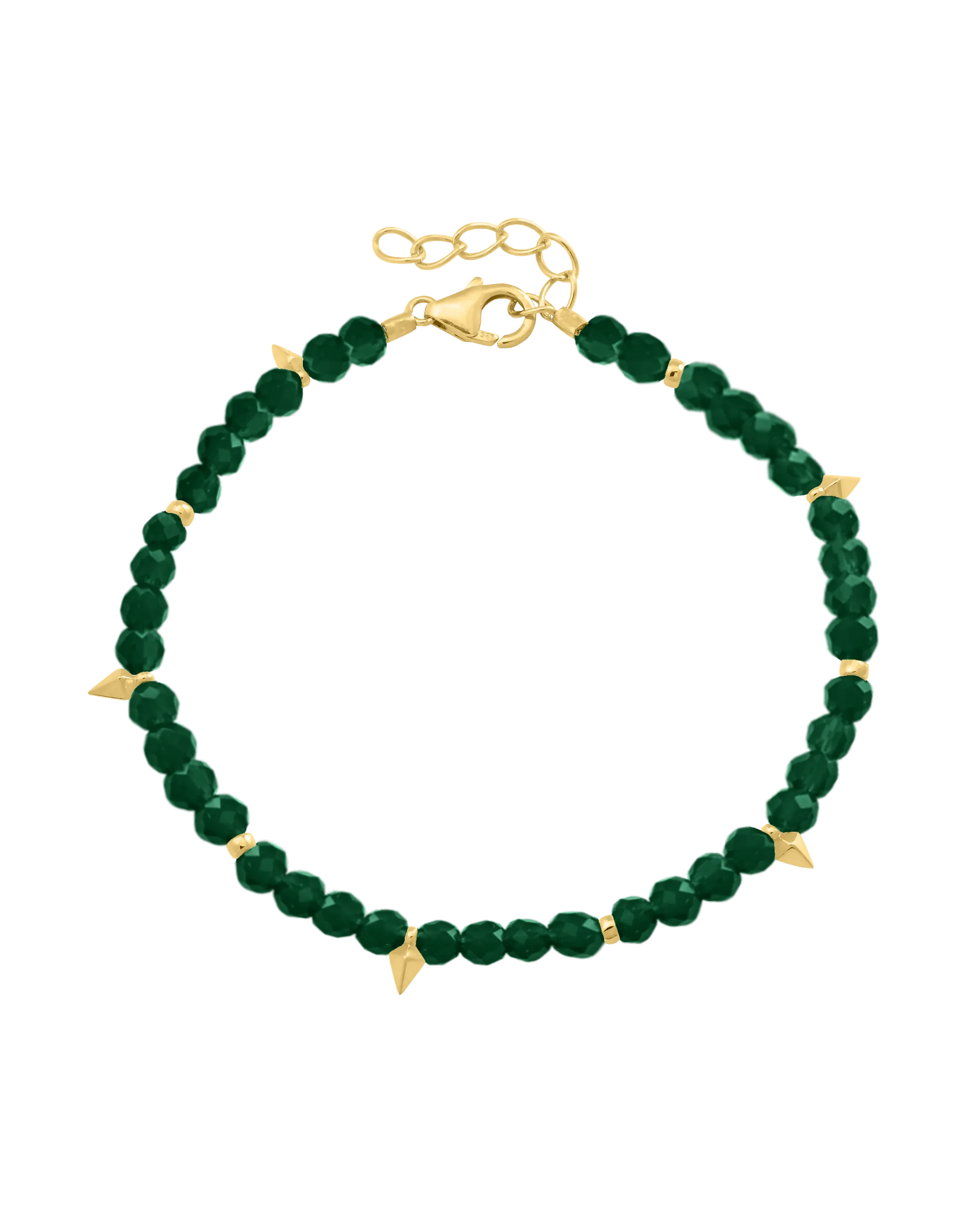 Beaded Gemstone Bracelet - 18K Gold Vermeil