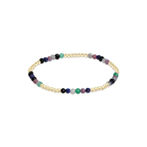 Blissful Pattern 2.5mm Bead Bracelet - Gemstones