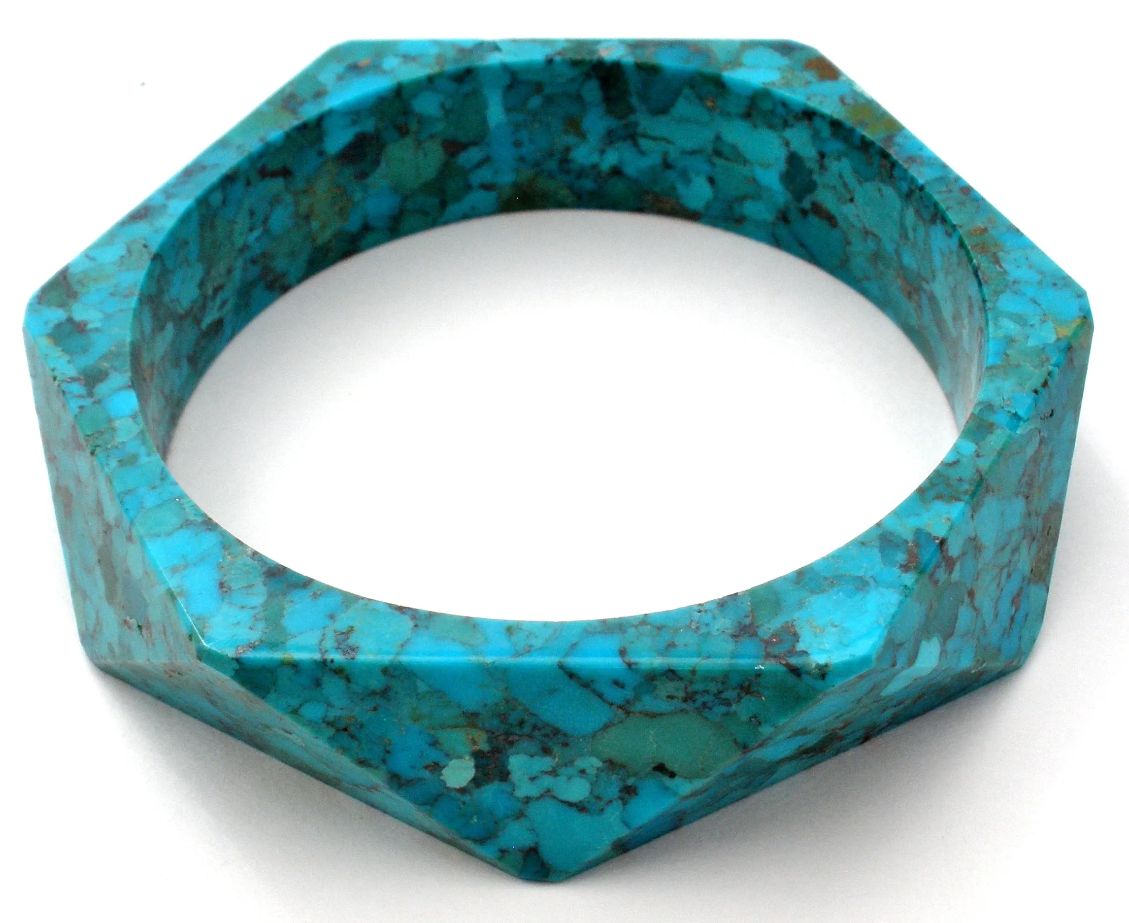 Blue & Green Turquoise Bangle Bracelet