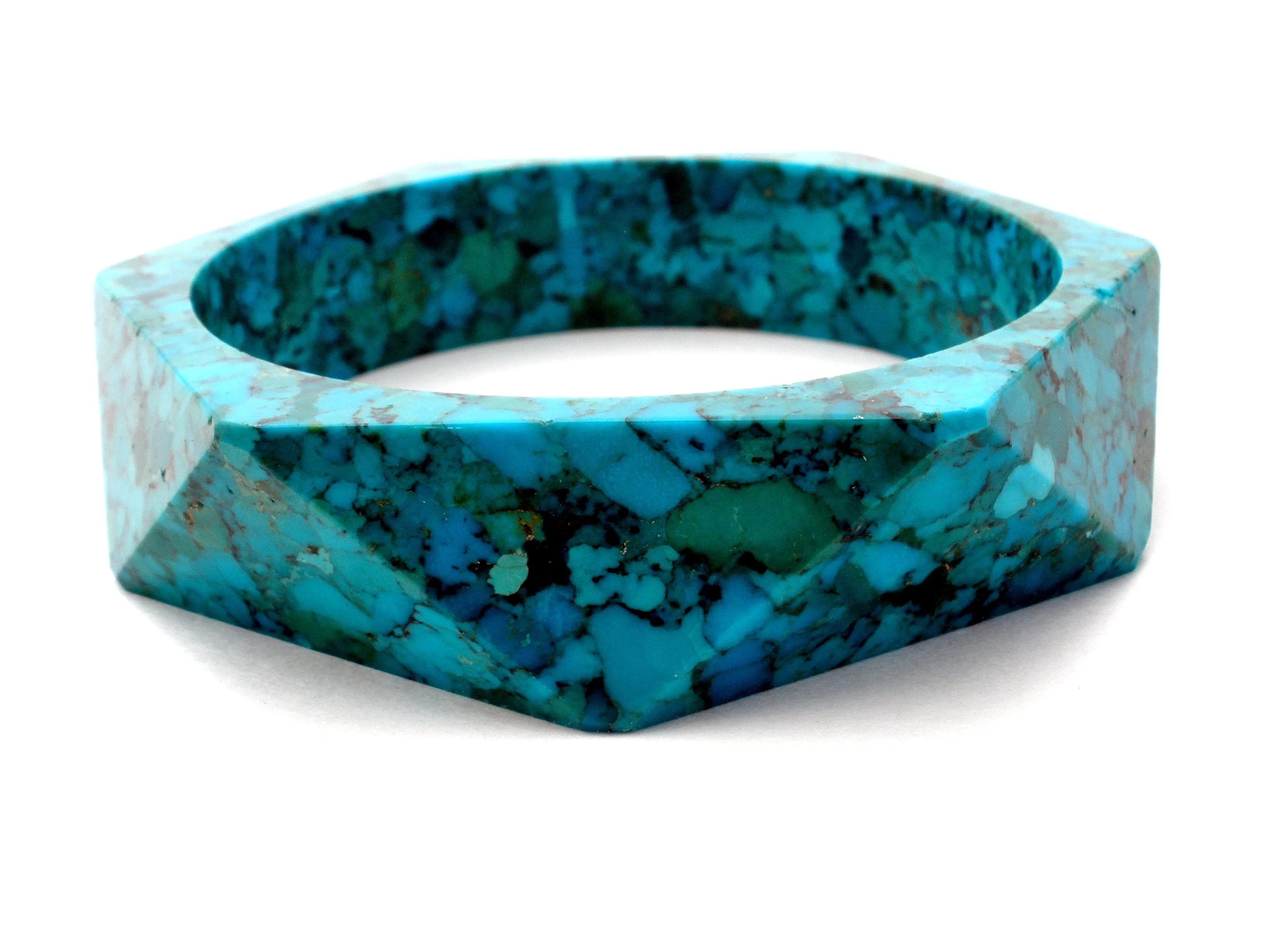 Blue & Green Turquoise Bangle Bracelet