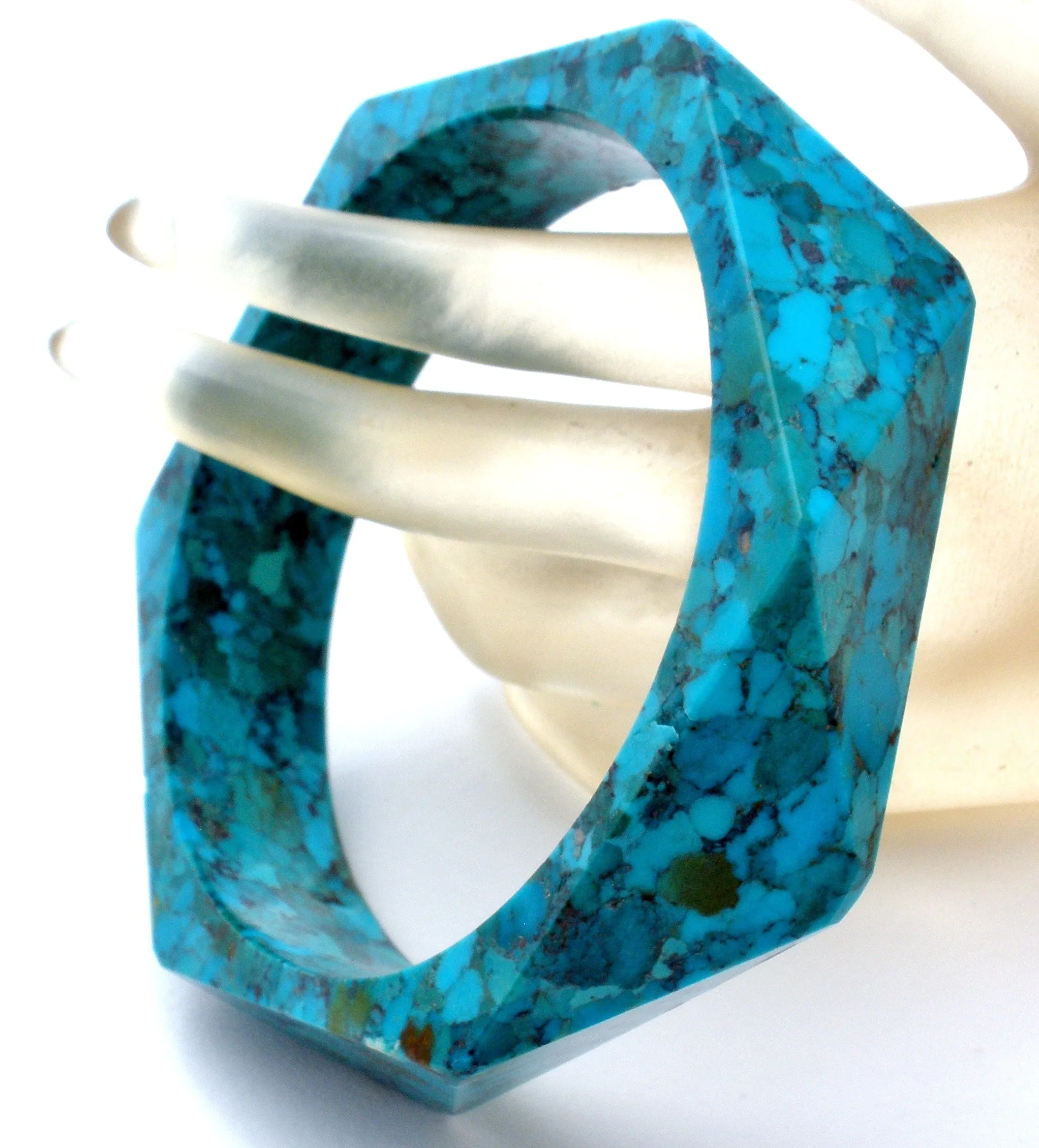 Blue & Green Turquoise Bangle Bracelet