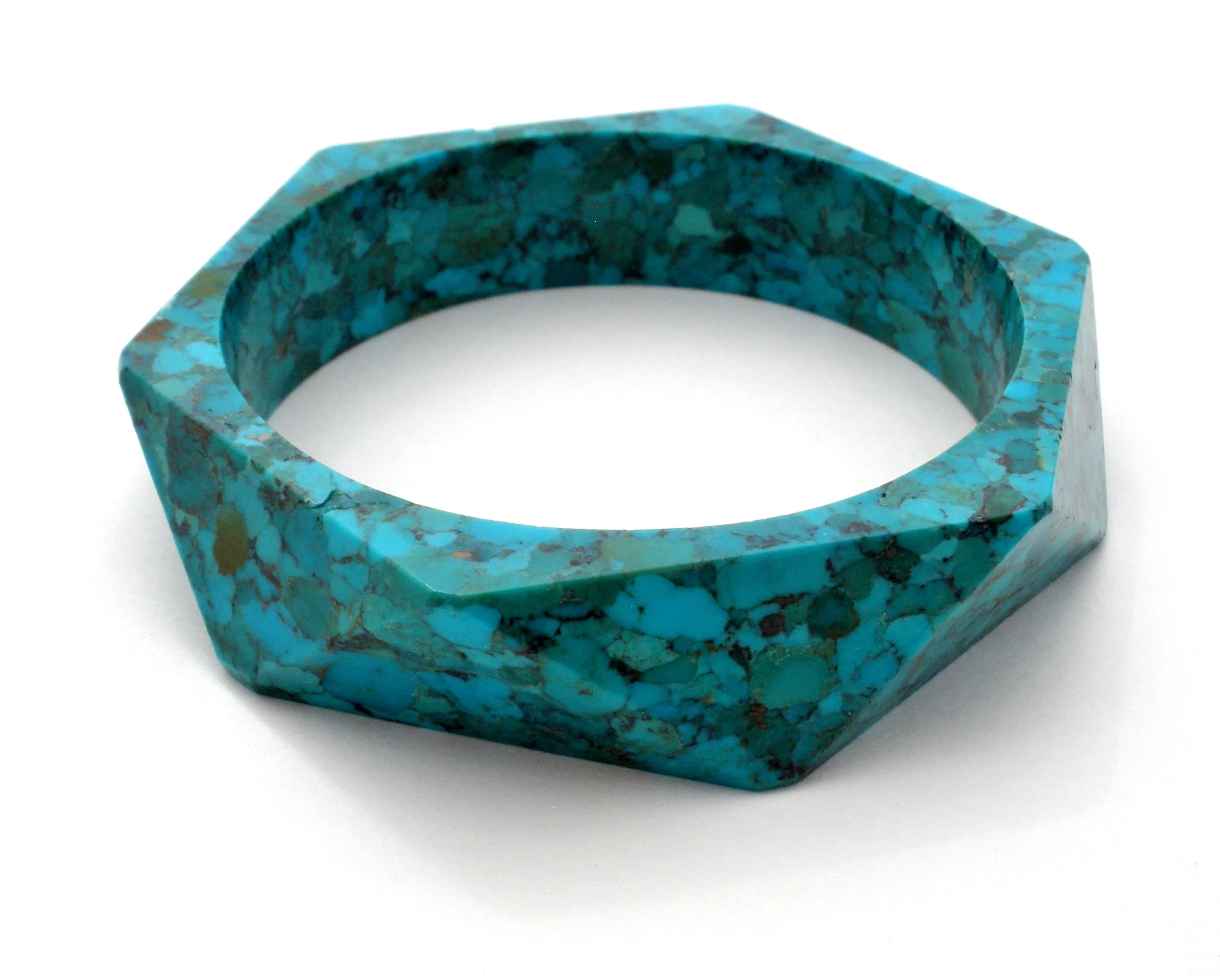 Blue & Green Turquoise Bangle Bracelet