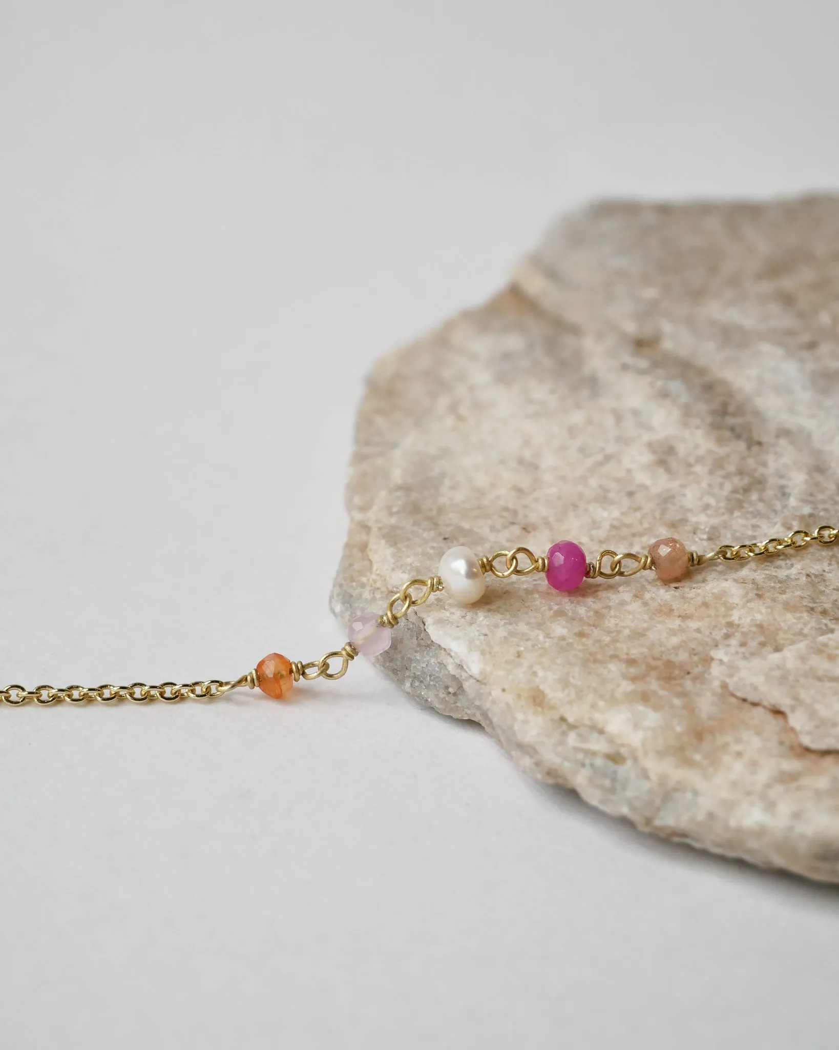 Bracelet Gemstone Pink Gold