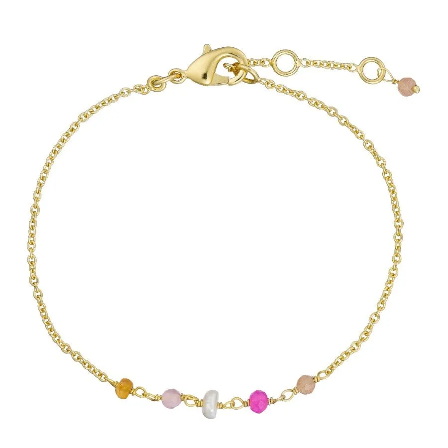 Bracelet Gemstone Pink Gold