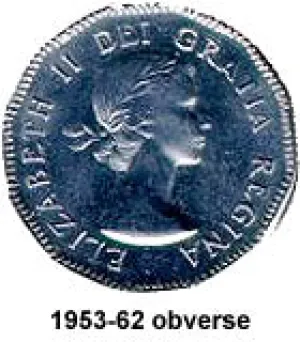 Canada Nickel 1961 5 cents  (Elizabeth II) 4.54gr .999