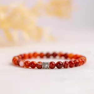 Carnelian Gemstone Bracelet 6mm