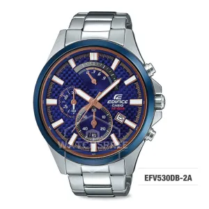 Casio Edifce Standard Chronograph Silver Stainless Steel Band Watch EFV530DB-2A EFV-530DB-2A