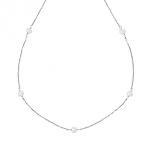 Children's White Freshwater Pearl Diamond Necklace N4580W