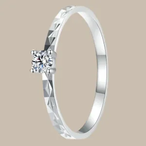 Classic Moissanite Wedding Ring