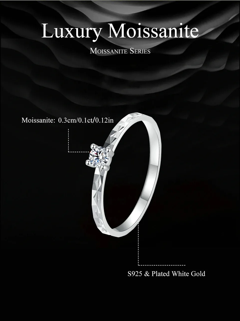 Classic Moissanite Wedding Ring