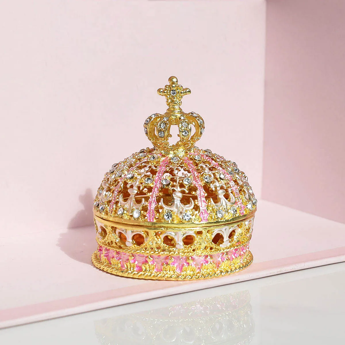 Crown Ring Jewelry Box Holder for Wedding Day