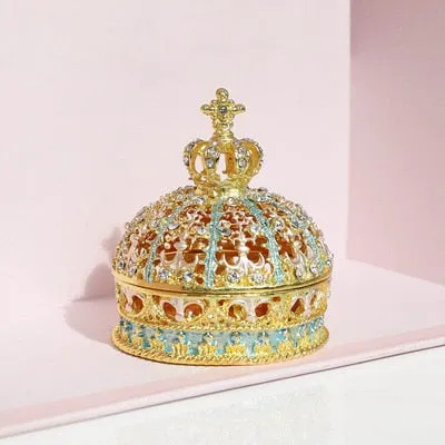 Crown Ring Jewelry Box Holder for Wedding Day