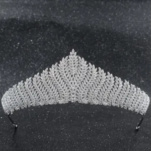 Cubic zircon wedding  bridal royal tiara diadem crown CH10234