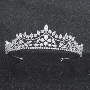 Cubic Zirconia Wedding Bridal Tiara Diadem Hair Jewelry CH10269