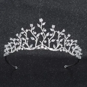 Cubic Zirconia Wedding Bridal Tiara Diadem Hair Jewelry CH10281