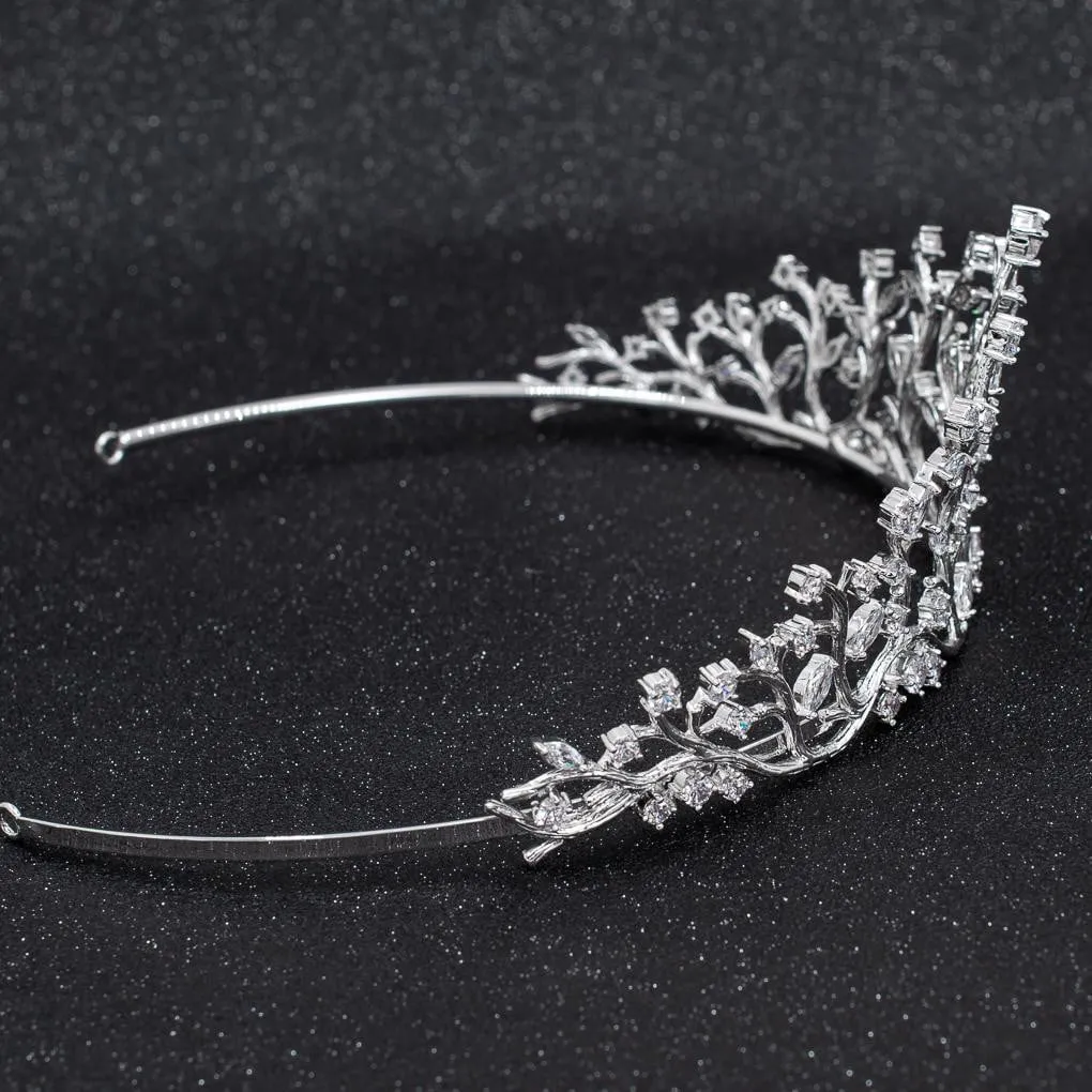 Cubic Zirconia Wedding Bridal Tiara Diadem Hair Jewelry CH10281