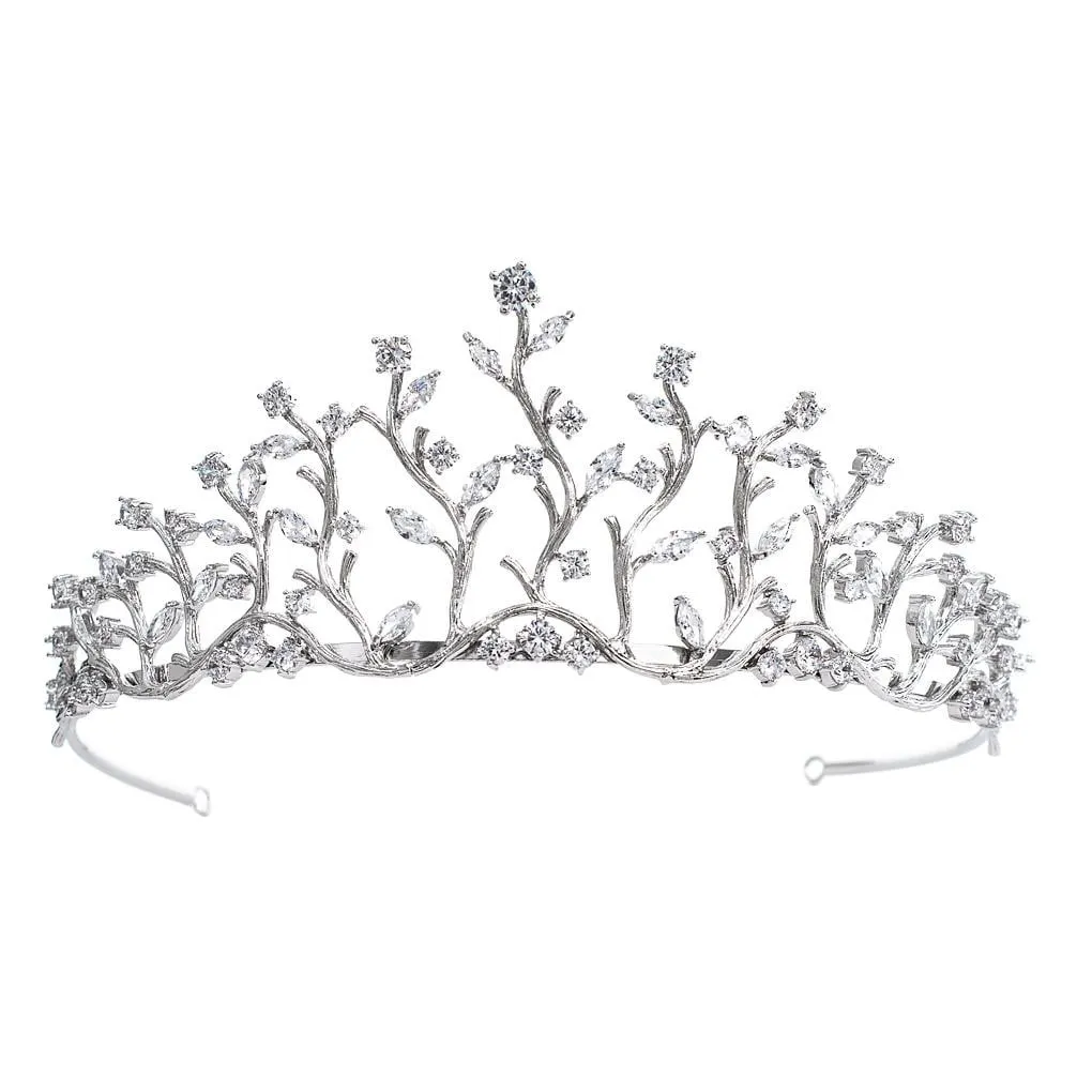 Cubic Zirconia Wedding Bridal Tiara Diadem Hair Jewelry CH10281