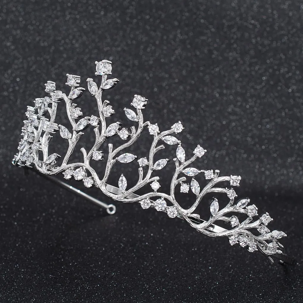 Cubic Zirconia Wedding Bridal Tiara Diadem Hair Jewelry CH10281