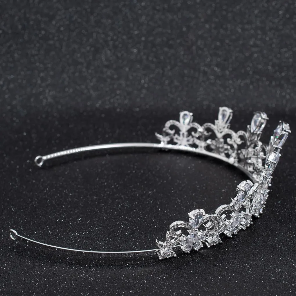 Cubic Zirconia Wedding Bridal Tiara Diadem Hair Jewelry CH10290