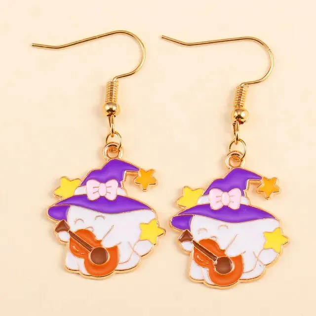 Cute Enamel Halloween Dangle Earrings