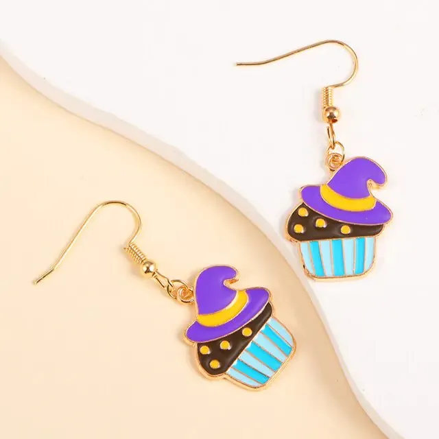 Cute Enamel Halloween Dangle Earrings