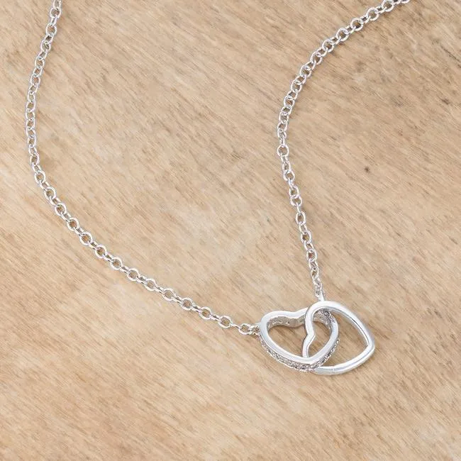 Deissy Interlocking Hearts Necklace