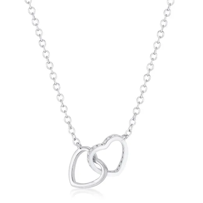 Deissy Interlocking Hearts Necklace