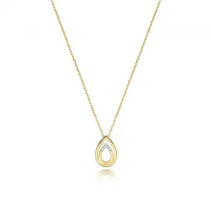 Diamond Jewellery 9ct Gold Diamond Necklace with 0.02CT Sparkling Diamond